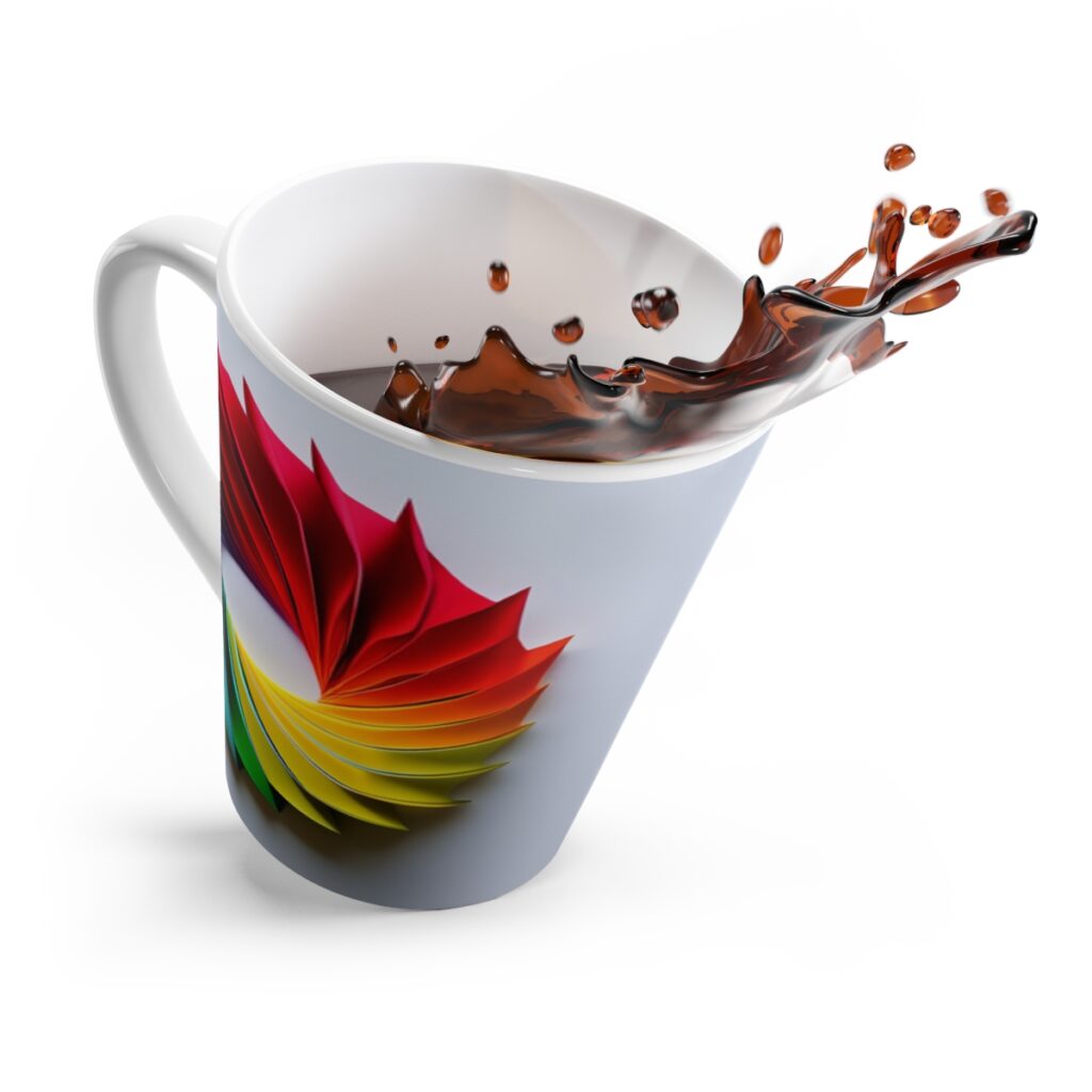 Thaker Magic™ Latte Mug with AI Generated Artwork, 12 oz.