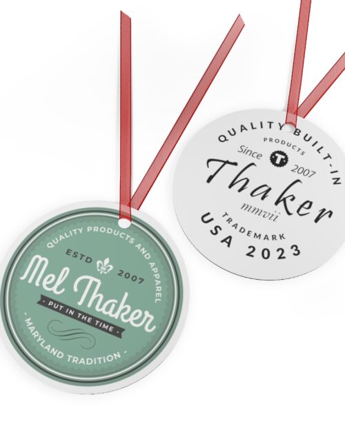 Mel Thaker™ Metal Christmas Tree Ornaments in Three Varieties