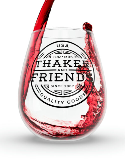 Branded Elegant Stemless Wine Glass, 11.75oz