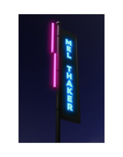 Mel Thaker™ Name in Neon Posters in Ultra High Definition 285 gsm Print: 36" x 24"